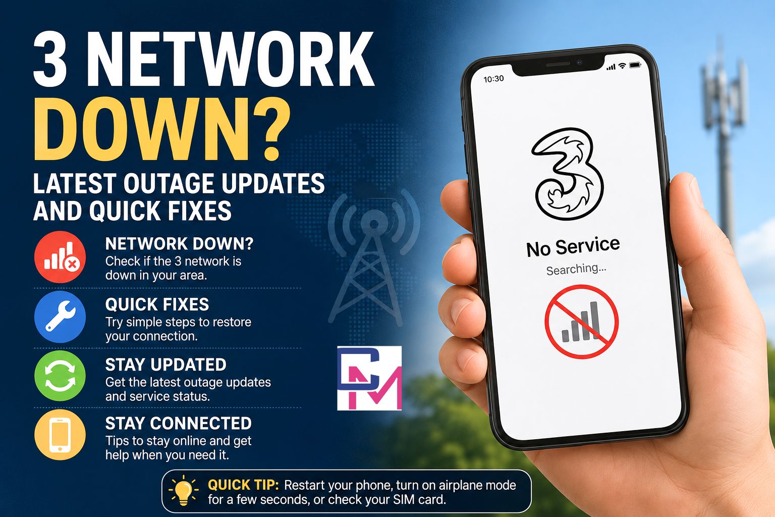 3 network down